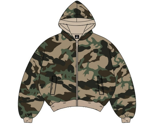 Camo Zip Hoodie